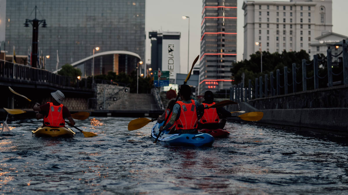 Waterfront Canal Sunset and Night Kayaking